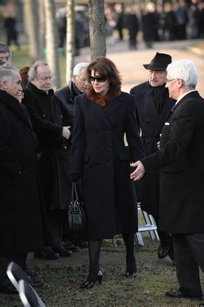 Fanny Ardant Attending Funeral Ceremony French Editorial Stock Photo