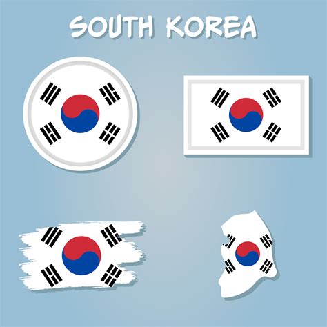 Map Of South Korea With The Image Of The National Flag 21991575 Vector