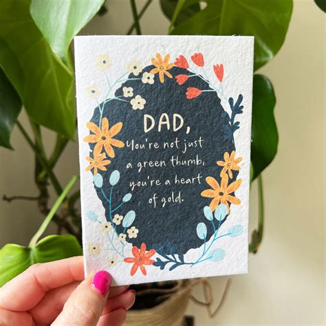 Heart Of Gold Seeded Plantable Father S Day Card Sweetlove Press Personalised Prints Funny