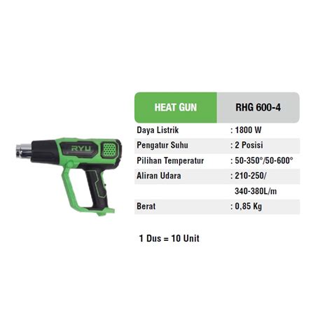 Ryu Heat Gun Rhg Hot Gun Mesin Pemanas Listrik Lazada Indonesia