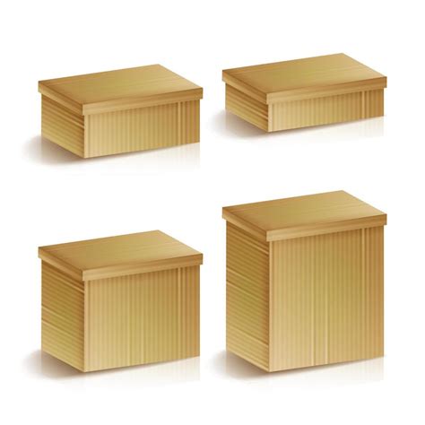 Realistic Cardboard Boxes Set Isolated Vector Illustration. Delivery ...