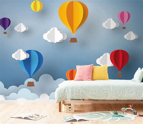 Buy Hot Air Balloons Non Woven Paper 180 GSM Wallpaper at 24% OFF ...