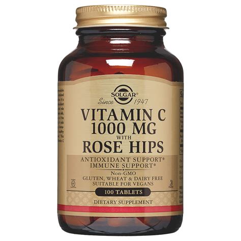 Solgar Vitamin C With Rose Hips 1000 Mg 100 Tablets An Antioxidant