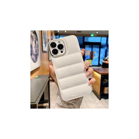 The Puffer Phone Case Chic Down Soft Touch Jacket 3D Beskyttelsesdeksel