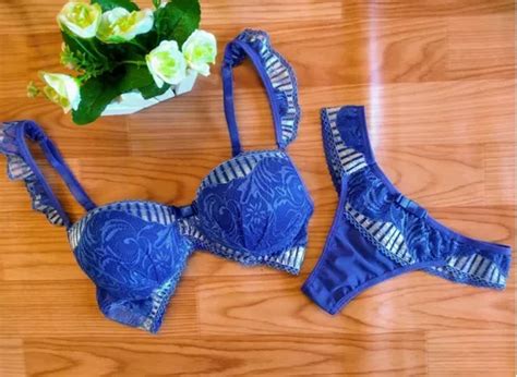 Conjunto Lingerie Renda Melissa Calcinha Fio E Sutiã D Bojo MercadoLivre