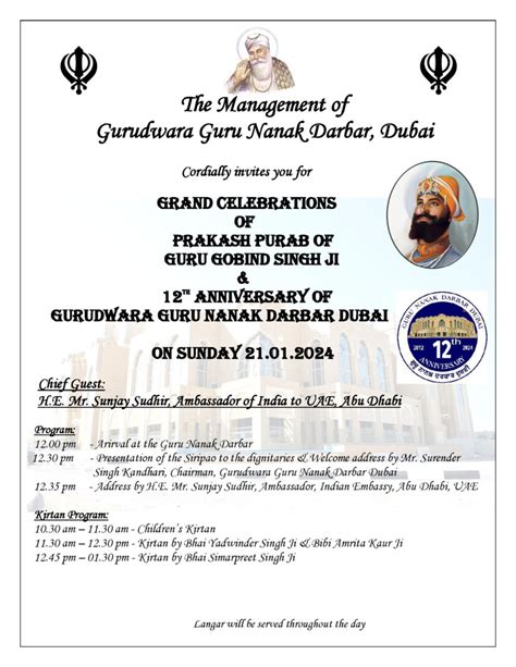 Grand Celebration Prakash Purab Of Guru Gobind Singh Ji Th