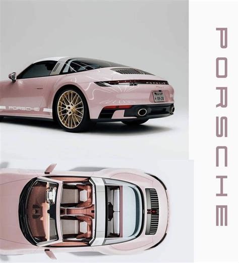 Porsche 992 Targa Sakura Pink Car Luxury Cars Vintage Cars