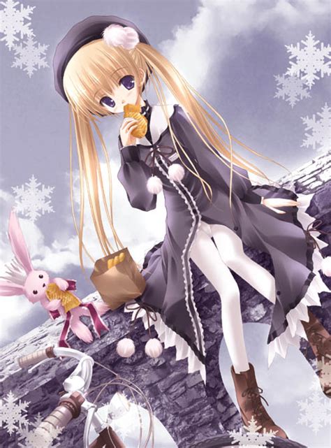 Safebooru Girl Blonde Hair Crotch Seam Flat Chest Hat Long Hair Original Panties Panties