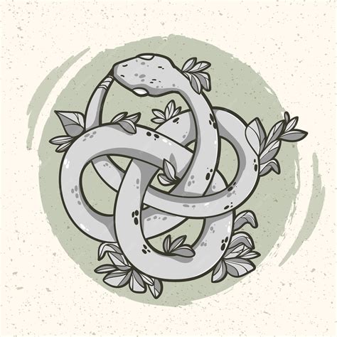 Free Vector Hand Drawn Ouroboros Icon