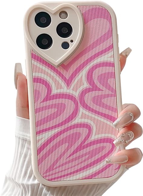 Lovmooful Compatible For Iphone 15 Pro Case Cute Heart With Love Lens Bumper