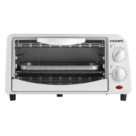 Toaster Oven White 4 Slice Countertop Toaster Bake Broil Functions 30