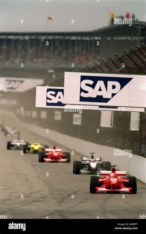 Michael Schumacher Leads Mika Hakkinen On His Way To Victory Hi Res