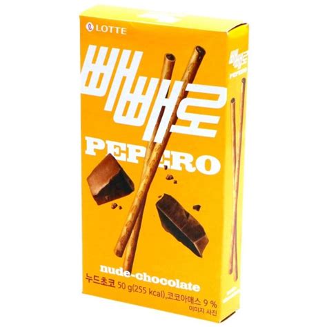Lotte Pepero Nude Chocolate Filled Biscuit Sticks 50g WaNaHong