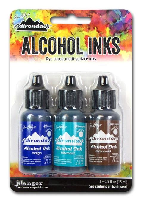 Ranger Ink Tim Holtz Mariner Adirondack Alcohol Ink 3 Pack