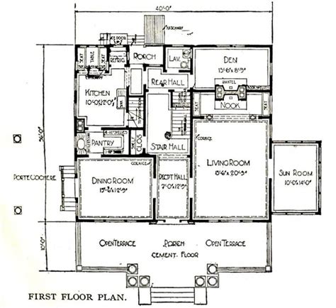 Sears Magnolia Pre Fabricated House Ca 1918 The Floorplan For The