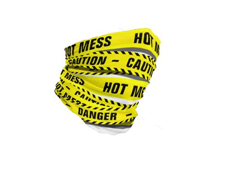 Hot Mess Caution Tape Tuber Mask Multi Functional Head Wear Neck Gaiter Got Pride