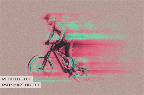 Free Psd Portrait Of Person With Acid Motion Blur Effect