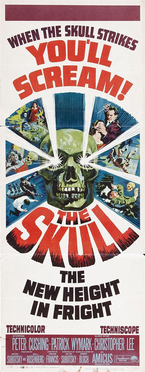 The Skull 1965 Horror Lobby Cards Vintage Movies