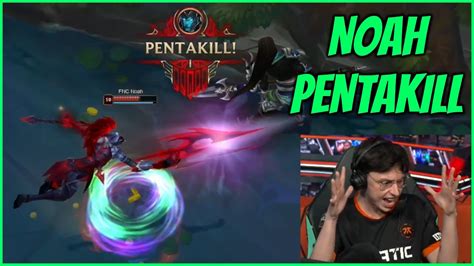 Caedrel Reacts To Fnc Noah S Kalista Pentakill Youtube