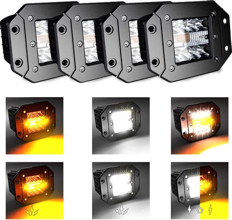 Amazon Aslong Pcs Inch Led Flush Mount Modes Amber White