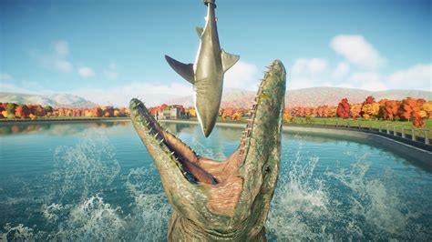 Mosasaurus Feeding Great White Shark 1 Jurassic World Evolution 2 Youtube