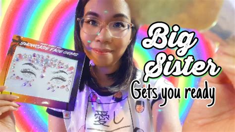 Asmr Big Sister Gets You Ready For A Festival Outfit And Makeup 💄🎪