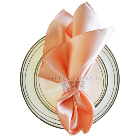 Peach Apricot Satin Napkins Wholesale