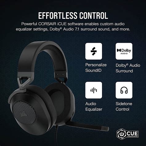 Corsair Hs65 Surround Gaming Headset Carbon