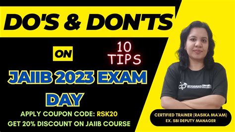 Do S And Don Ts On Jaiib Exam Day Last Minute Tips Jaiib Exam