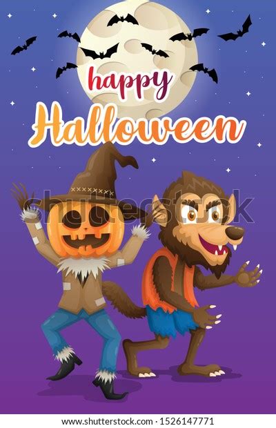 Cartoon Halloween Illustration Scary Characters Stock Vector (Royalty Free) 1526147771 ...