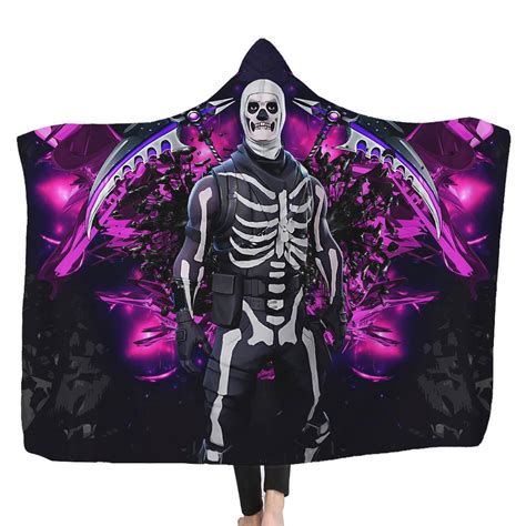 Fortnite Hooded Blankets Fortnite Skull Trooper Jonesy Fleece Hooded Blanket Anime Hoodie Shop