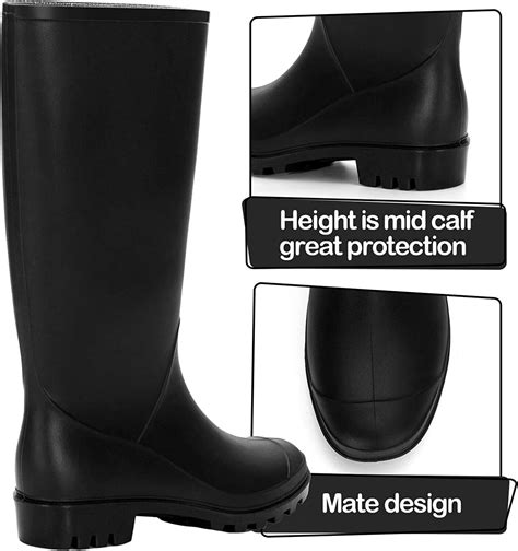 Wfl Womens Knee High Tall Rain Bootswaterproof Garden Shoes Size 9 Ebay