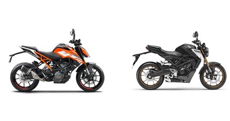 Motorrad Vergleich KTM 125 Duke 2018 Vs Honda CB125R 2023