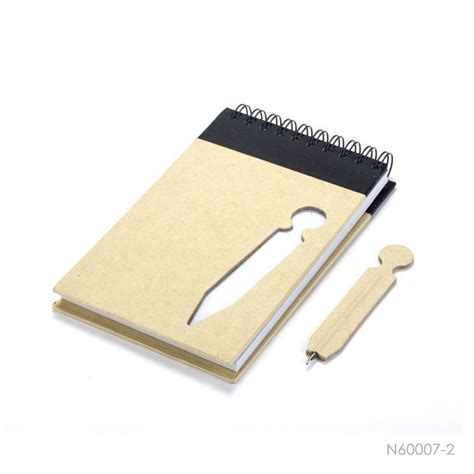 Kraft Paper Cover Spiral Notebook With Paper Pen Prostar Promotional