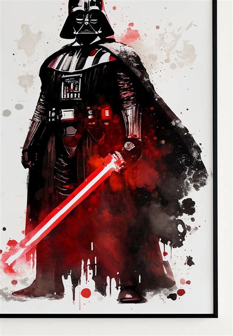 Darth Vader Watercolor Art Darth Vader Poster Darth Vader Digital Art