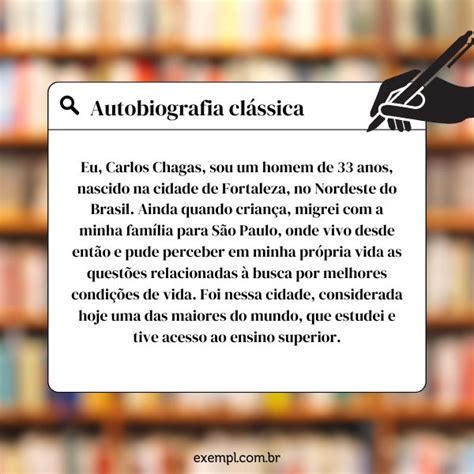 Exemplo De Autobiografia Conhe A Seus Modelos