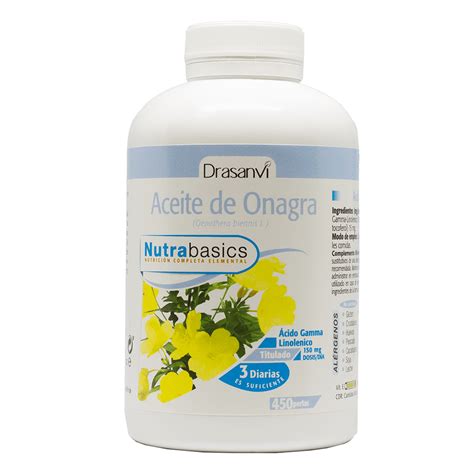 Aceite De Onagra Mg Perlas Nutrabasics Drasanvi Drasanvi