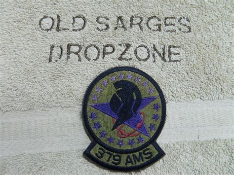 USAF Patch 379 AMS Subdued Old Sarge S Drop Zone