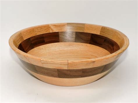 Home Living Segmented Wood Bowl Kitchen Dining Etna Pe