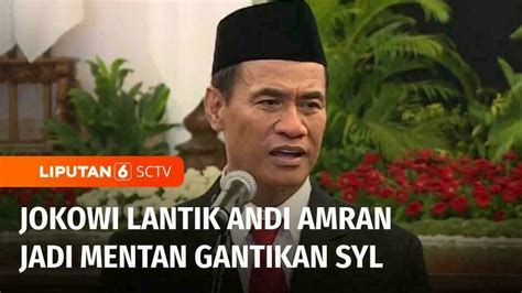 Presiden Jokowi Lantik Andi Amran Sulaiman Sebagai Mentan Gantikan