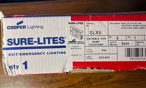 Sure Lites Exit Emergency Lighting Slx Led Exit Sign Cooper Lighting