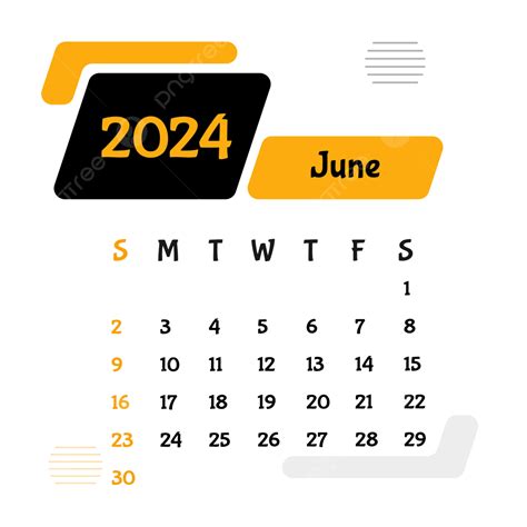 June 2024 Calendar Design Template Vector June 2024 Calendar June