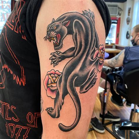 Discover American Traditional Tattoo Panther In Cdgdbentre