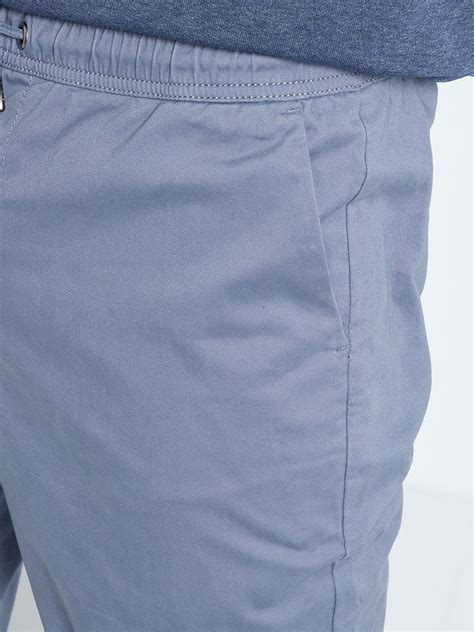 Chino Slim Coupe Jogger Gris Clair Kiabi 17 00