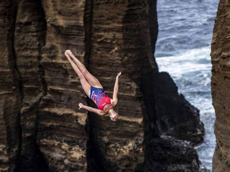 Video Cliff Diving Königin Angst ist immer dabei SN at