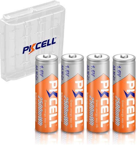 Rechargeable Battery AA 2500mWh 1 6V Double A Nizn Batteries 4 Packs