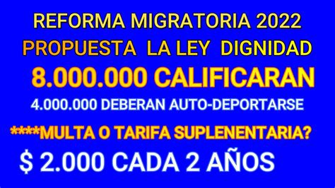 REFORMA MIGRATORIA 2022 Ley DIGNIDAD Da Green Card Y Ciudadania Pero