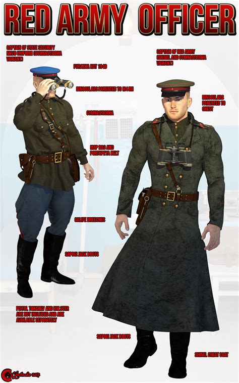 Red Army Officer 3d Figure Assets Cybertenko