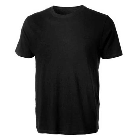 Half Sleeve Plain Black Round Neck T Shirt At Rs 200 In Patiala Id