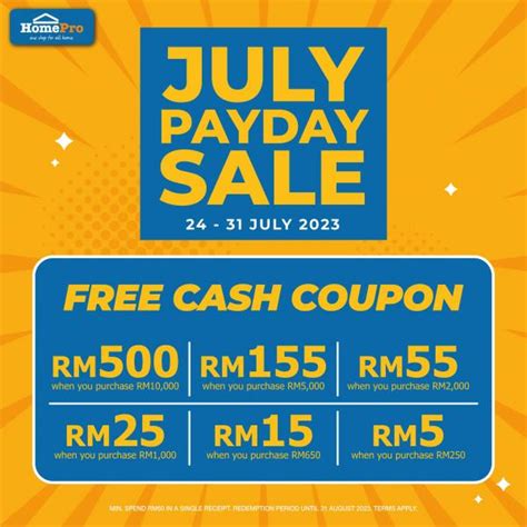 Homepro July Payday Sale Jul Jul